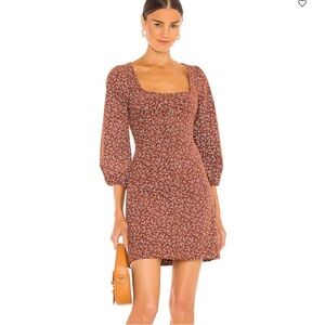 Veronica Beard ranja floral corduroy midi dress
